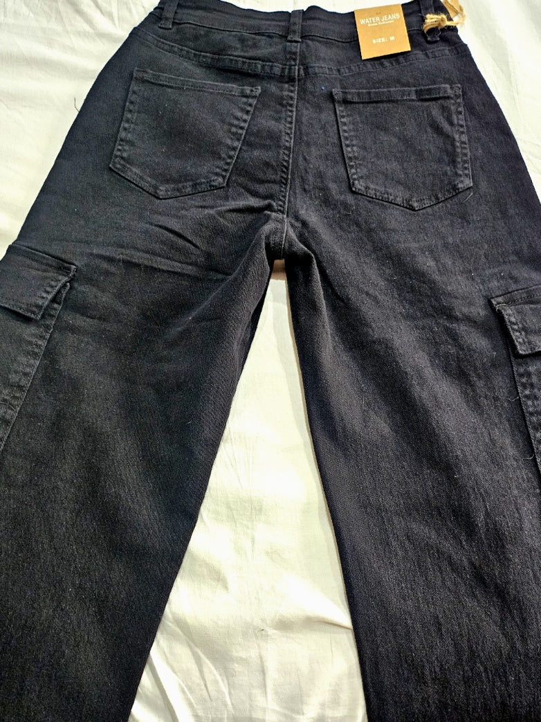 Pantalón cargo - jeans cargo negro premium - Image 6